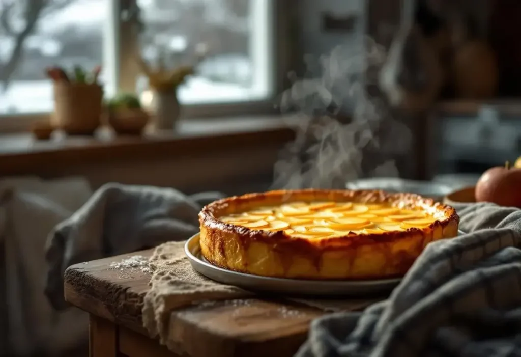 Fondant, doré, vanillé… ce flan aux pommes ultra gourmand embaume la maison dès qu’il sort du four