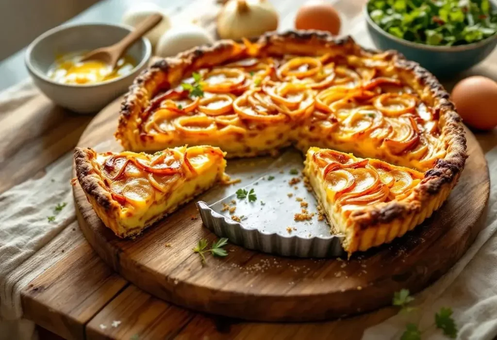 Cette tarte à l’oignon me fait craquer à chaque fois (ma recette ultra simple, fondante et savoureuse)