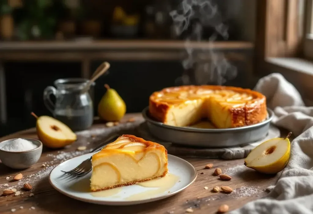 Fondant aux poires, cœur coulant et croûte dorée : un dessert élégant, irrésistiblement fondant à partager