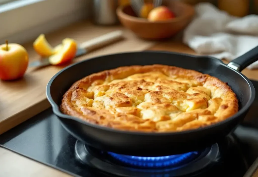 Je fais ce gâteau aux pommes à la poêle : ultra simple, rapide, sans four et 100 % réconfort