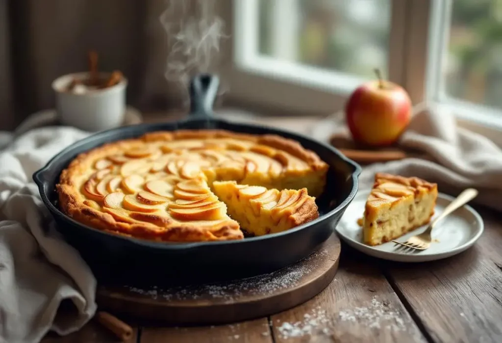 Je prépare ce gâteau aux pommes à la poêle : ultra simple, rapide, sans four et 100 % réconfort